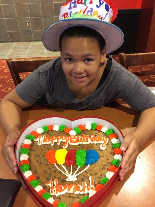 Princess with her Cookie Cake