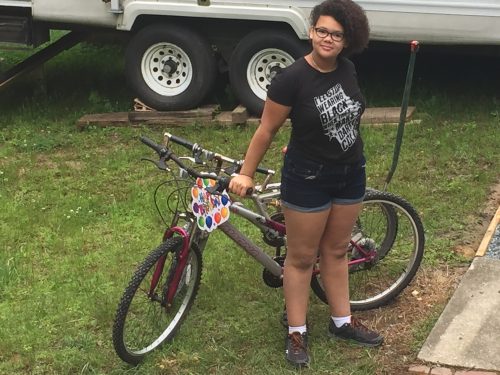 Princess and her birthday bike!