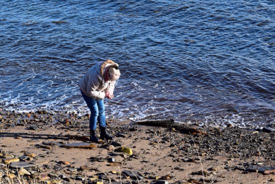 sea glass hunting