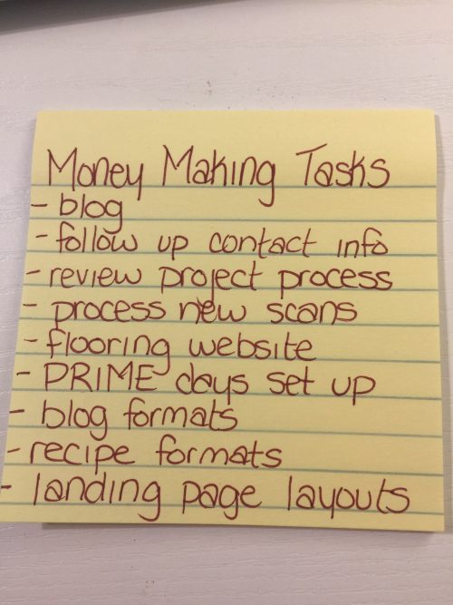 money making task list