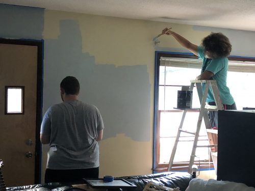 painting the living room