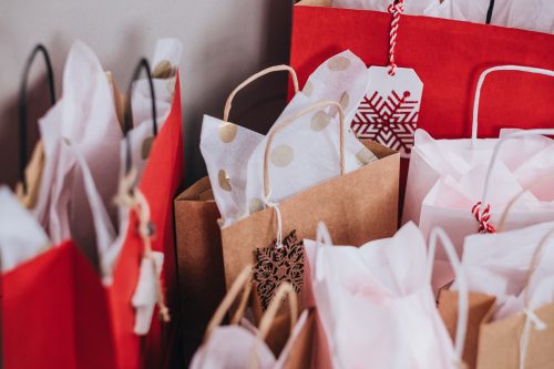 Christmas shopping bags