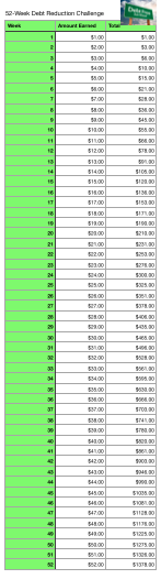 52-week debt reduction challenge