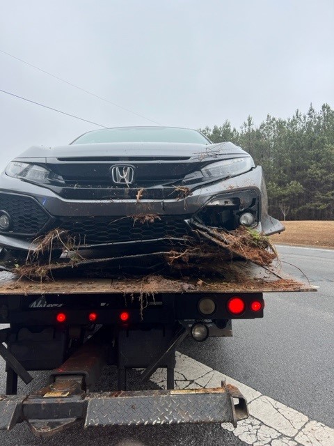 wrecked car