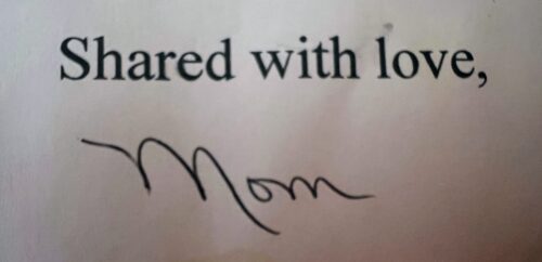 My mom's signature