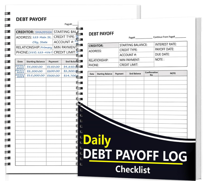 Debt payoff planner notebook